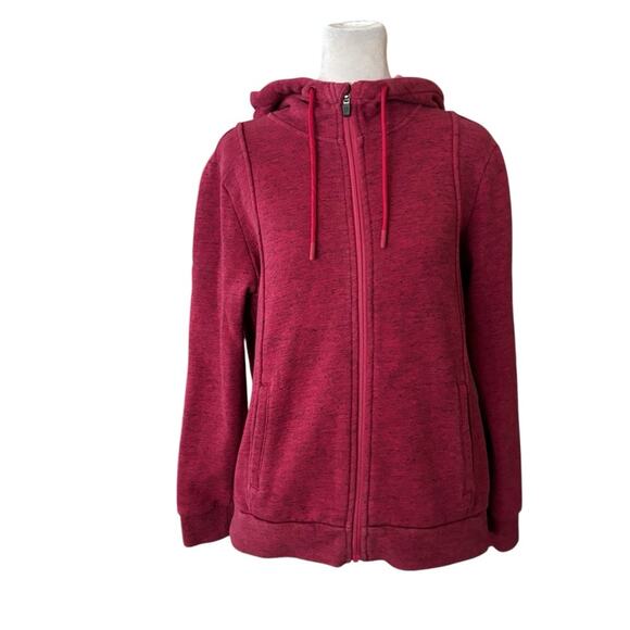 Figs Essential Dark Magenta Full Zip Hoodie Size Small - Picture 2 of 9